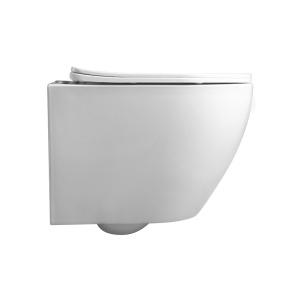 Vas toaleta WC suspendat Mizu White cu capac din duroplast cu softclose - Img 3