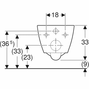 Vas WC oval si suspendat rimfree Geberit Smyle Square alb - Img 5