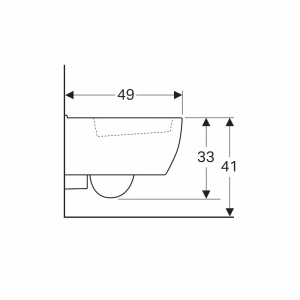 Vas WC suspendat fara capac cu spalare verticala Geberit iCon alb - Img 5