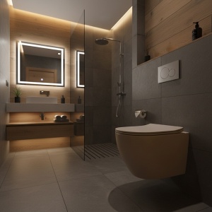 Vas WC suspendat Flow Tornado Cappuccino, rimless cu capac soft close duroplast - Img 8