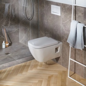 Vas WC suspendat Geberit Selnova Square Rimfree cu spalare verticala