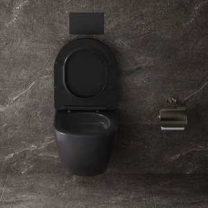 Vas WC suspendat Nero Black cu sistem tornado, rimless si capac cu softclose - Img 6