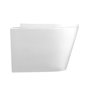 Vas WC suspendat Prima Tornado White TR-02, rimless cu capac din duroplast si inchidere softclose - Img 3