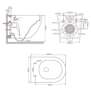 Vas WC suspendat Puro White 02, rimless cu capac din duroplast cu softclose - Img 11