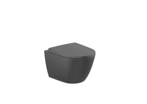 Vas WC suspendat Roca Ona rimless negru mat 48 x 36 cm