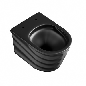 Vas wc suspendat Skal Tornado negru mat cu model si capac soft close - Img 3