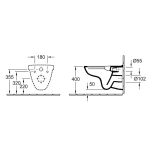 Vas WC suspendat Villeroy & Boch O.Novo, alb, direct flush, cu capac soft close si quick release - Img 2