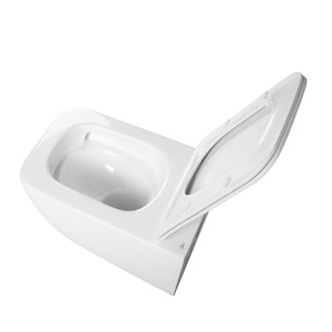 Vas WC suspendat Yuzu Tornado White, rimless cu capac softclose - Img 7