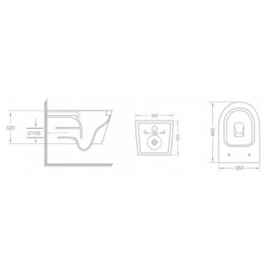 Vas wc Vila rimless tonrado negru mat cu capac softclose inclus - Img 7