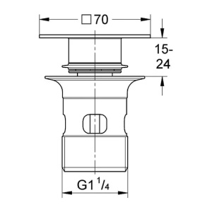 Ventil lavoar Push-Open Grohe crom periat Supersteel - Img 2