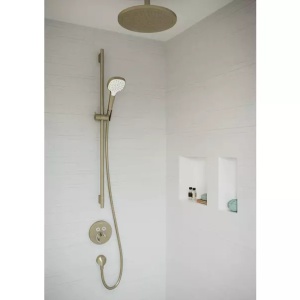 Bara cu furtun de dus Hansgrohe Unica S Puro 90 cm bronz periat - Img 7