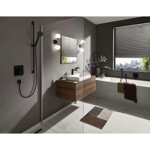 Baterie cada - dus incastrata Hansgrohe Vivenis negru mat fara corp ingropat - Img 5
