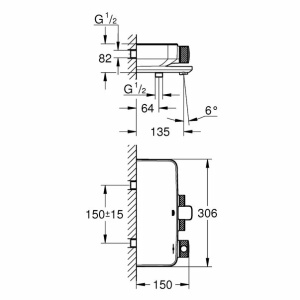 Baterie cada Grohe Grohtherm SmartControl termostatica - Img 6