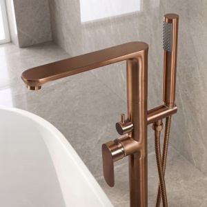 Baterie de podea pentru cada Rea Logan brush copper - Img 7