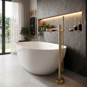 Baterie de podea Rea Venti Brush Gold - Img 9