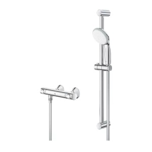 Baterie dus Grohe Precision Flow termostatata crom lucios cu set de dus - Img 3