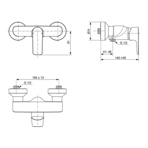 Baterie dus Ideal Standard Connect Air monocomanda auriu periat - Img 4