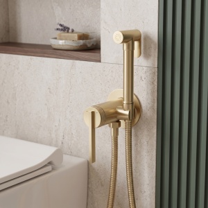 Baterie incastrata pentru bideu Rea Grace Brush Gold - Img 3