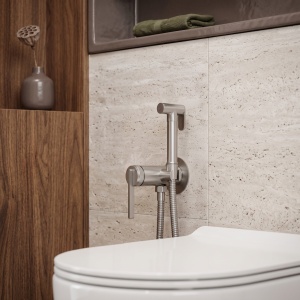 Baterie incastrata pentru bideu Rea Grace Brush Nickel - Img 6