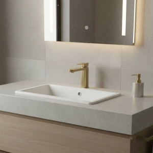 Baterie lavoar baie Rea Arlo Brush Gold - Img 2