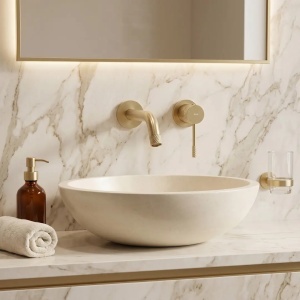 Baterie lavoar incastrata REA Venti Brush Gold - Img 4
