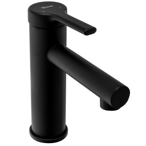 Baterie Lavoar REA PIXEL BLACK LOW, Montaj Pe Blat, Capat Fix, Monocomanda, Inaltime 16.5 Cm, Negru - Img 3