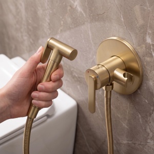 Baterie pentru bideu cu dus Rea Ontario Brush Gold - Img 6