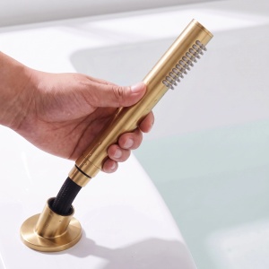 Baterie pentru cada cu 3 orificii Rea Lungo Brush Gold - Img 5