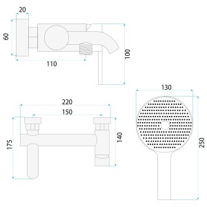 Baterie pentru cada Rea FOSTER Nickel Brush - Img 9