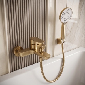 Baterie pentru cadă REA Logan Brush Gold - Img 2