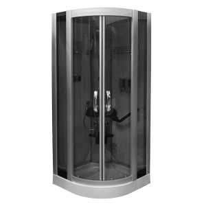 Cabină de dus alba MO-06089 cu hidromasaj 100 x 100 x 212 cm - Img 2