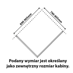 Cabina de dus dreptunghiulara cu cadita KZ12A ST03E negru 90 x 80 cm sticla 6 mm - Img 17