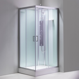 Cabina de dus dreptunghiulara cu hidromasaj si cadita inclusa montaj stanga Alma 120 x 80 cm - Img 3