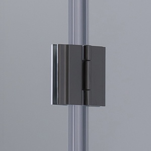 Cabina de dus dreptunghiulara din sticla securizata cu rame cromate si cadita neagra slim KZ1290C-ST06A 100 x 100 cm - Img 7