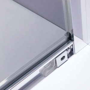 Cabina de dus dreptunghiulara dins ticla securizata cu rame cromata si cadita alba inclusa KZ103C-ST03C 120 x 80 cm - Img 18