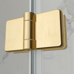 Cabina de dus dreptunghiulara Z-KZ12A auriu periat 90 x 80 cm sticla 6 mm - Img 10
