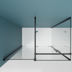 Cabina de dus glisanta Veldman Odea Black 100 x 70 cm sticla 8 mm - Img 7