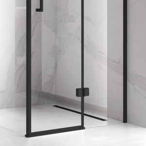 Cabina de dus KZ01B Patrata , Design Modern 80x80cm, Culoare Negru - Img 3