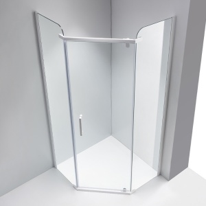 Cabina de dus KZ91B Pentagonala 90x90cm, Design Modern , Culoare Alb - Img 10