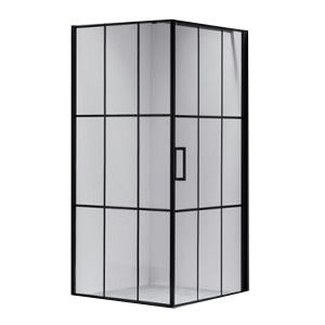 Cabina de dus patrata cu cadita de dus inclusa BS13A/SXL02A 80 x 80 cm negre - Img 2