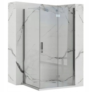 Cabina de dus patrata cu Usa Pliabila Rea Molier 100x90, Crom