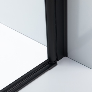 Cabina de dus patrata de colt KZ29 negru mat 80 x 80 cm sticla 6 mm - Img 15