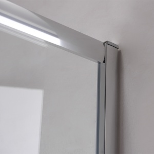Cabina de dus patrata din sticla securizata 5mm si rame cromate cu cadita neagra inclusa KZ93A-ST02A 80 x 80 cm - Img 9