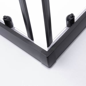 Cabina de dus patrata din sticla securizata cu rame negre si cadita slim neagra BL30B-RIKO 90 x 90 cm - Img 6