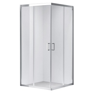 Cabina de dus patrata din sticla securizata rame cromate KZ102B 90 x 90 cm