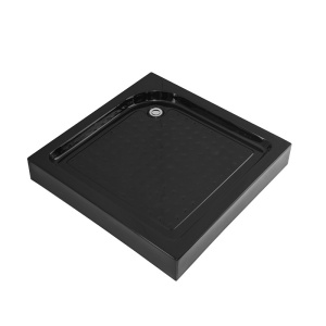 Cabina de dus patrata din sticla securizata si cadita neagra antialunecare KZ93C/SXL02C 100 x 100 cm - Img 13