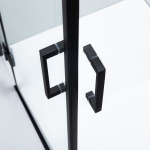 Cabina de dus patrata KZ25 negru mat 80 x 80 cm sticla 6 mm - Img 15