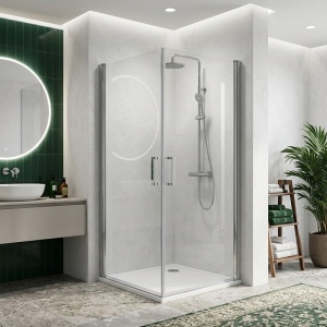 Cabina de dus patrata KZ29 crom 80 x 80 cm sticla 6 mm - Img 19