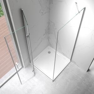 Cabina de dus patrata ZES-KZ20C-90 cu rame cromate 90 x 90 cm - Img 10