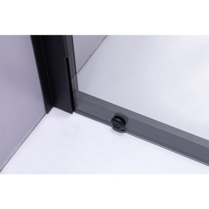 Cabina de dus pentagonala din sticla securizata si rame negre cu cadita alba slim BS07A-ST07A 80 x 80 cm - Img 19